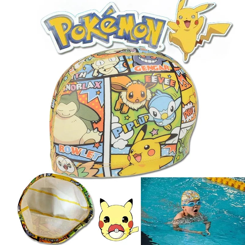 Bonnet de bain élastique pour enfants Pokémon